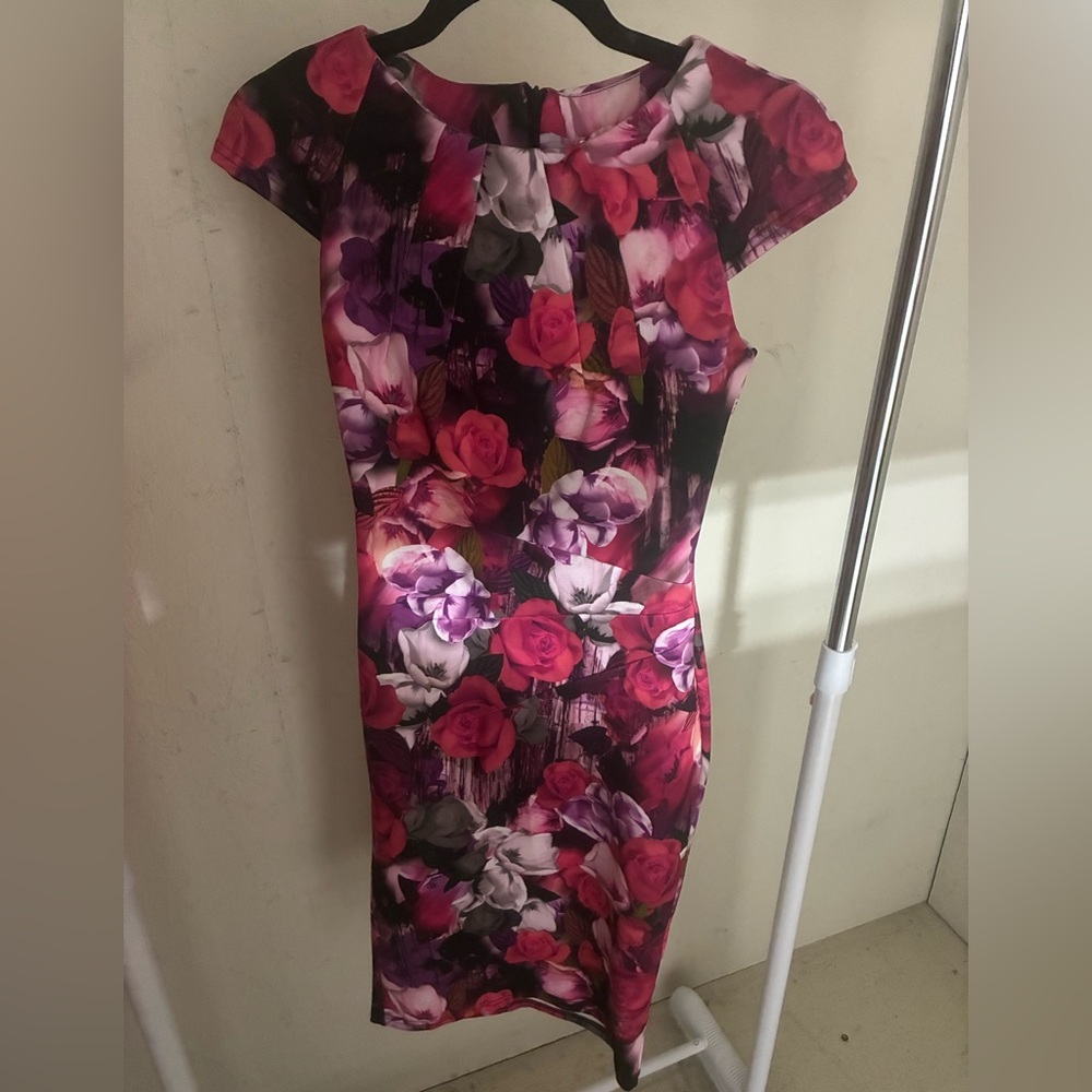 Floral Pink and Purple Dress